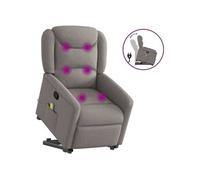 Fauteuil de massage, relaxation tissu taupe