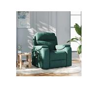 Fauteuil de massage, relaxation tissu vert foncé