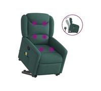 Fauteuil de massage, relaxation tissu vert foncé