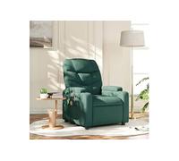 Fauteuil de massage, relaxation tissu vert foncé