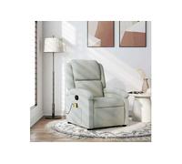 Fauteuil de massage, relaxation velours gris clair