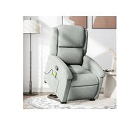 Vidaxl Fauteuil De Massage Inclinable Gris Clair Velours Gris