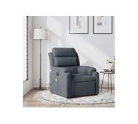 Fauteuil de massage, relaxation velours gris foncé