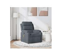 Fauteuil de massage, relaxation velours gris foncé