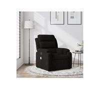vidaXL Fauteuil de massage inclinable – Sans adaptateur secteur, dossier et accoudoirs, velours noir