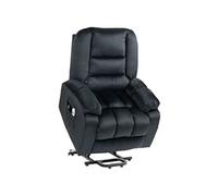 HomCom - Fauteuil releveur électrique Relax - 8 massages, chauffant, velours, 2 télécommandes, noir