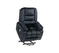 Fauteuil de massage releveur - 8 points de massage, fonction chauffante - 2 télécommandes - velours noir