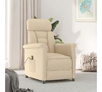 Fauteuil De Massage Vidaxl En Microfibre Crème