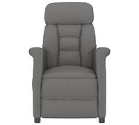 Fauteuil De Massage Vidaxl En Tissu Microfibre Gris Foncé Gris