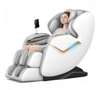 Fauteuil de Massage Zéro Gravité SL-Track avec Scan Corporel IA, Massage Shiatsu Intégral, Chaleur Thérapeutique, Audio Bluetooth, Gain de Place pour Maison(Bianco)