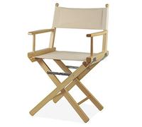 Fauteuil de metteur en scène, couleur naturel avec tissu ecrù - Regista P