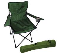 Fauteuil de pêche Chaise de camping Chaise de régie avec porte-boisson en vert