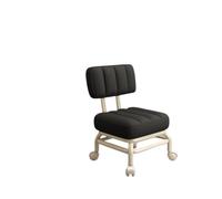 Fauteuil de pédicure avec assise basse et roulettes, repose-pieds universel, roues pivotantes, tabouret pour pédicure, fitness, maison, garage, barbier (noir)
