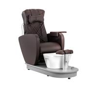 Fauteuil de pédicure électrique - avec bain de pieds et 3 fonctions de massage - 120 W - 200 kg - marron | physa