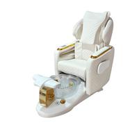 Fauteuil de Pédicure électrique Inclinable Avec Massage Corporel, Bac de Bain de Pieds en Verre Fixe à Hydrothérapie et Bulles,Mobilier Professionnel Salon Manucure Institut Beauté SPA