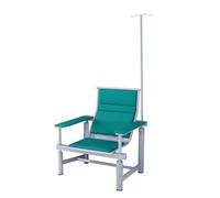 Fauteuil de phlébotomie avec accoudoirs,Fauteuil médical en cuir avec assise rembourrée,Fauteuil de perfusion avec pied à perfusion réglable,Chaises d'accueil pour salles d'attente (Single green)