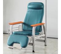 Fauteuil de phlébotomie, fauteuil de prélèvement sanguin, fauteuil de perfusion simple,Fauteuils d'accueil pour salle d'attente entièrement inclinables avec accoudoirs (Green widened wooden handrail)