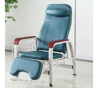 Fauteuil de phlébotomie, fauteuil de prélèvement sanguin, fauteuil de perfusion simple,Fauteuils d'accueil pour salle d'attente entièrement inclinables avec accoudoirs (Green wooden handrail)