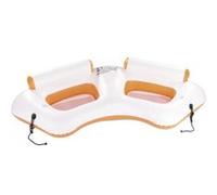 infactory Fauteuil de Piscine Gonflable 2 Places avec Porte-gobelets