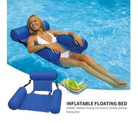 Fauteuil De Piscine Gonflable Adulte Glossy Fauteuil Gonflable Piscine Flottant Hamac-BLEU