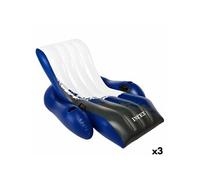 Fauteuil de piscine gonflable Intex Floating Recliner Bleu Blanc 180.3 x 66 x 134.6 cm