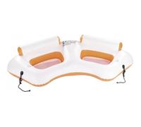 Fauteuil de piscine gonflable - INFACTORY - 2 places - Vinyle - Bleu - Porte-gobelets