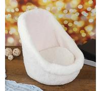 Fauteuil de pose pour nouveau-né, petit canapé blanc, accessoire séance photo bébé, design élégant et confortable, cadeau parfait