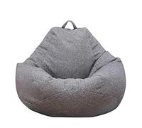 Fauteuil de Pouf Poire Classique d’intérieur et d’extérieur, Pouf sans Remplissage,Grand,Housse Adulte et Enfants (XL Gris Clair)