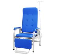Fauteuil de Prélèvement Sanguin avec Potence à Perfusion Réglable, Fauteuils de Salle D'attente Entièrement Inclinables avec Panier de Rangement pour Clinique, Hôpital