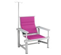 Fauteuil de Prélèvement Sanguin, Fauteuil Médical Individuel pour Hôpitaux et Cliniques, avec Support de Perfusion Réglable, Idéal pour Salle D'attente(Pink)
