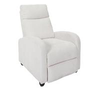 HOME DECO FACTORY – Fauteuil côtelé Scott HD0346 – 3 positions ajustables – Beige