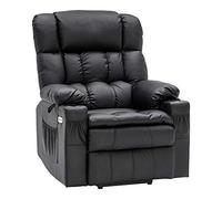 Fauteuil de Relaxation électrique d'aide à la verticalisation MCombo avec 3 Moteurs réglables séparément 7546 Noir