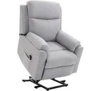 Fauteuil de relaxation électrique - fauteuil releveur inclinable avec repose-pied ajustable et télécommande - tissu aspect lin gris clair Gris G