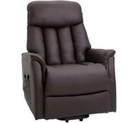 Fauteuil de relaxation électrique fauteuil releveur inclinable avec repose-pied ajustable revêtement synthétique tissu chocolat Marron G