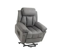 HOMCOM Fauteuil releveur électrique, Fauteuil Relax électrique avec Repose-Pied Ajustable, Dossier inclinable, télécommande, Poche latérale, pour Personnes âgées, Gris
