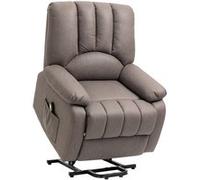 Fauteuil de relaxation électrique - fauteuil releveur inclinable - repose-pied ajustable - microfibre polyester gris Gris