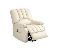 HOMCOM Fauteuil releveur électrique Fauteuil Relax inclinable en Microfibre avec Repose-Pied et télécommande - 86 x 92 x 102 cm - Beige