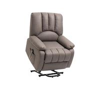 Fauteuil de relaxation électrique - fauteuil releveur inclinable - repose-pied ajustable - microfibre polyester gris Gris