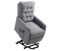 Fauteuil de relaxation électrique fauteuil releveur inclinable avec repose-pied ajustable lin gris