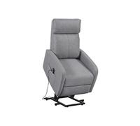 Fauteuil de relaxation éléctrique inclinable en tissu gris avec repose pieds - Longueur 64 x Largeur 93 x Hauteur 104 cm - -