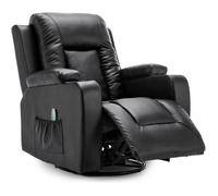 Fauteuil de Relaxation - Fauteuil Ergonomique - Dossier épais et accoudoirs - avec Fonction Bascule- Noir