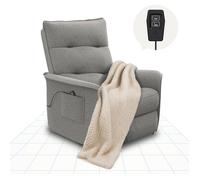 Fauteuil de Relaxation, Fauteuil Inclinable avec Dossier Réglable 105°-155°, Fauteuil TV Électrique, Gris Clair