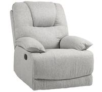 Fauteuil de relaxation HOMCOM en tissu aspect lin inclinable manuellement 145° avec repose-pied ajustable design moderne gris clair