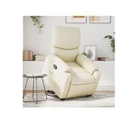 vidaXL Fauteuil de relaxation inclinable similicuir crème Crème G