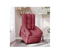 vidaXL Fauteuil inclinable tissu – rouge bordeaux