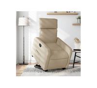Fauteuil de relaxation inclinable tissu crème