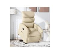 vidaXL Fauteuil inclinable 3203987 - Tissu crème - Releveur électrique