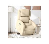 vidaXL Fauteuil inclinable Crème Tissu