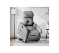 Fauteuil de relaxation inclinable tissu gris clair