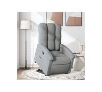 Fauteuil de relaxation inclinable tissu gris clair